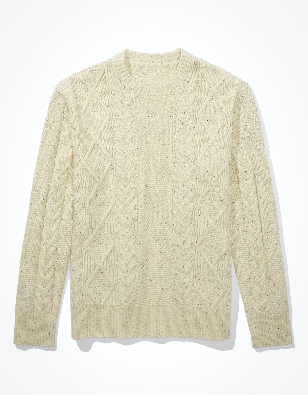 CZ SUPER SOFT CABLE KNIT CREW NECK SWEATER