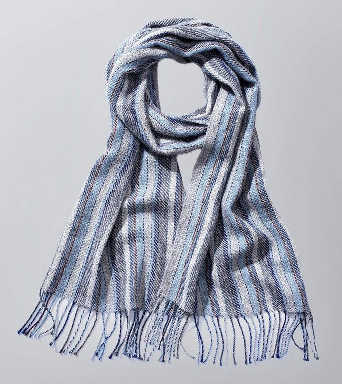 HAND WOVEN SCARF - BLUE