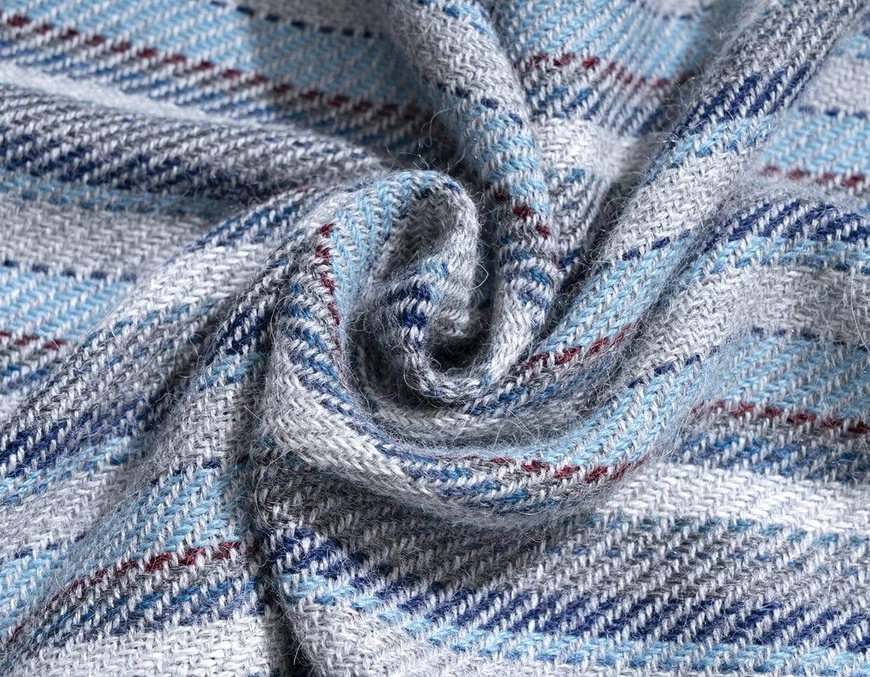 HAND WOVEN SCARF - BLUE