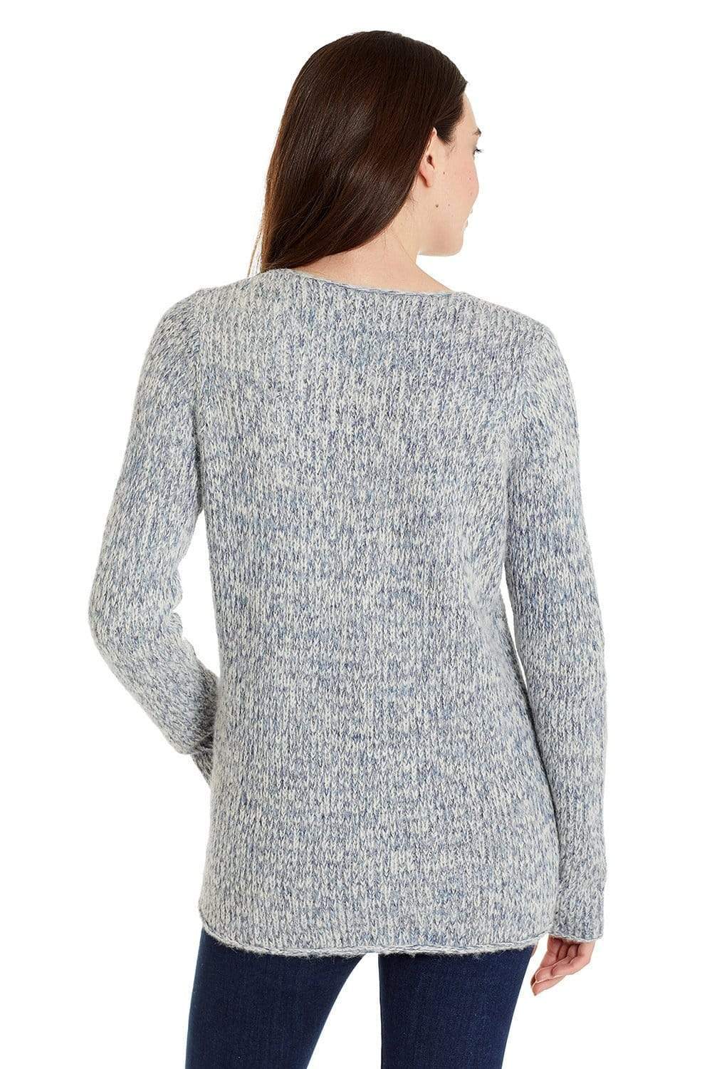 SELENE HAND-DYED BABY ALPACA SWEATER V-NECK PULLOVER FOR WOMEN